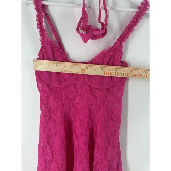 Seductive Wear Cinema Etoile Babydoll Underwire Unlined Pink Lace Sz M BB24 - Picture 3 of 10